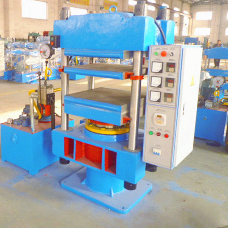 100噸手動式平板硫化機(jī)-雙層四柱式橡膠熱壓機(jī)-支持定制