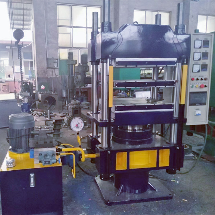 雙層帶安全光柵平板硫化機-100噸自動熱壓成型機